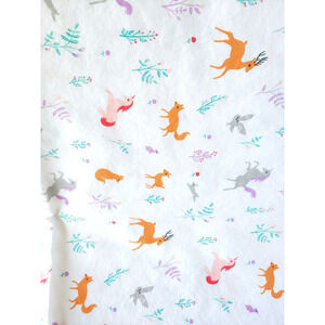 Pillowfort Woodland Animal Cotton Crib Sheet Set 3 pc Storage Bag Deer Unicorn